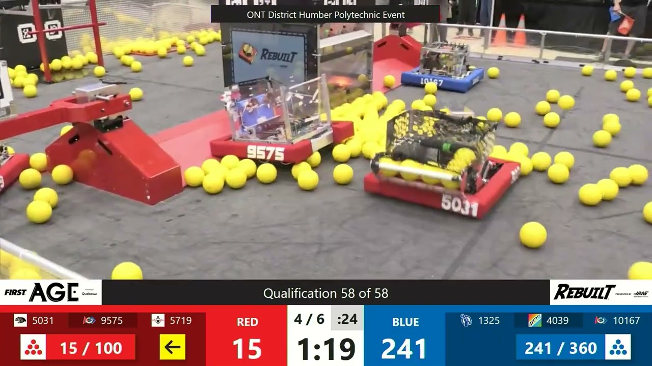 Qualification 58 - 2026 FRC ONT District Humber Polytechnic Event