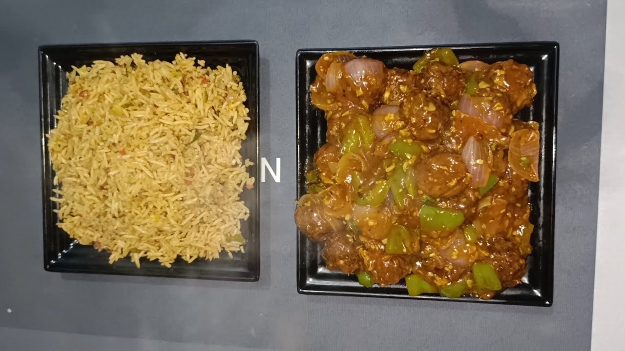 Veg Manchurian And Fried Rice Recipe #food #homefood #trending #viral #manchurian #friedrice 