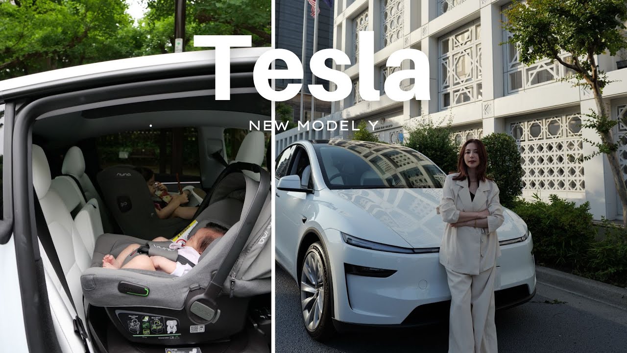 【テスラ新型モデルY】車を買いました🚗✨ 子供2人のチャイルドシートも！【Tesla】