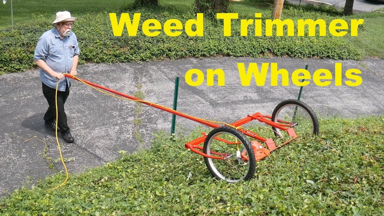 Weed Trimmer on Wheels for Safe Trimming 