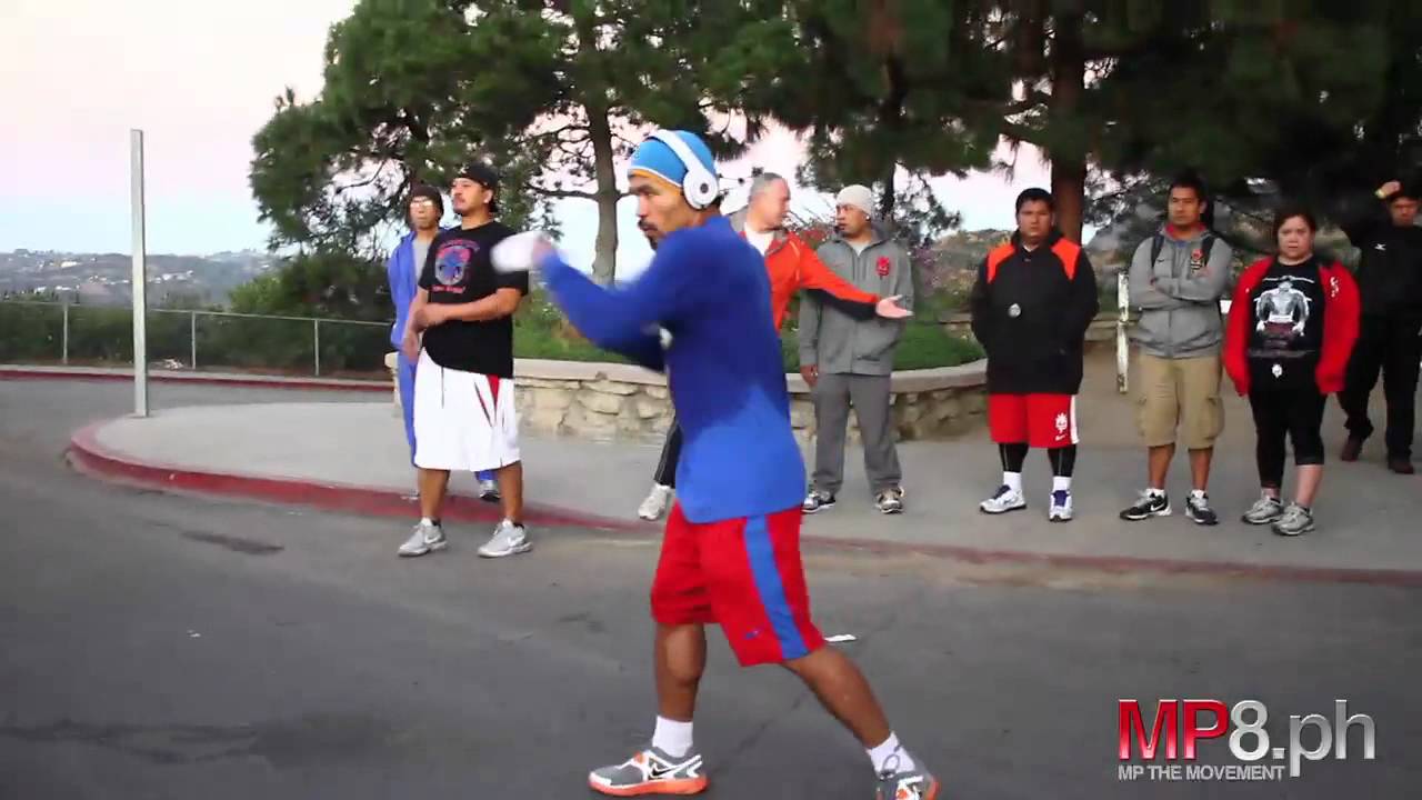 Manny Pacquiao - Speed Shadowboxing - Check out Bobby Pacquiao's Shirt