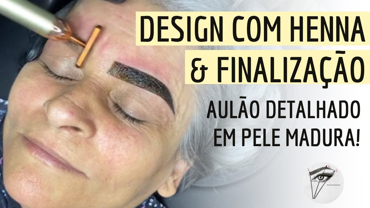 Passo a Passo do Design de Sobrancelhas com Henna – Pele Madura