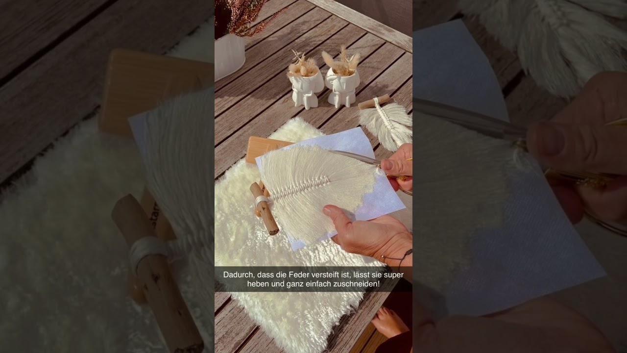 Anleitung DIY #Makramee Feder / Blatt!