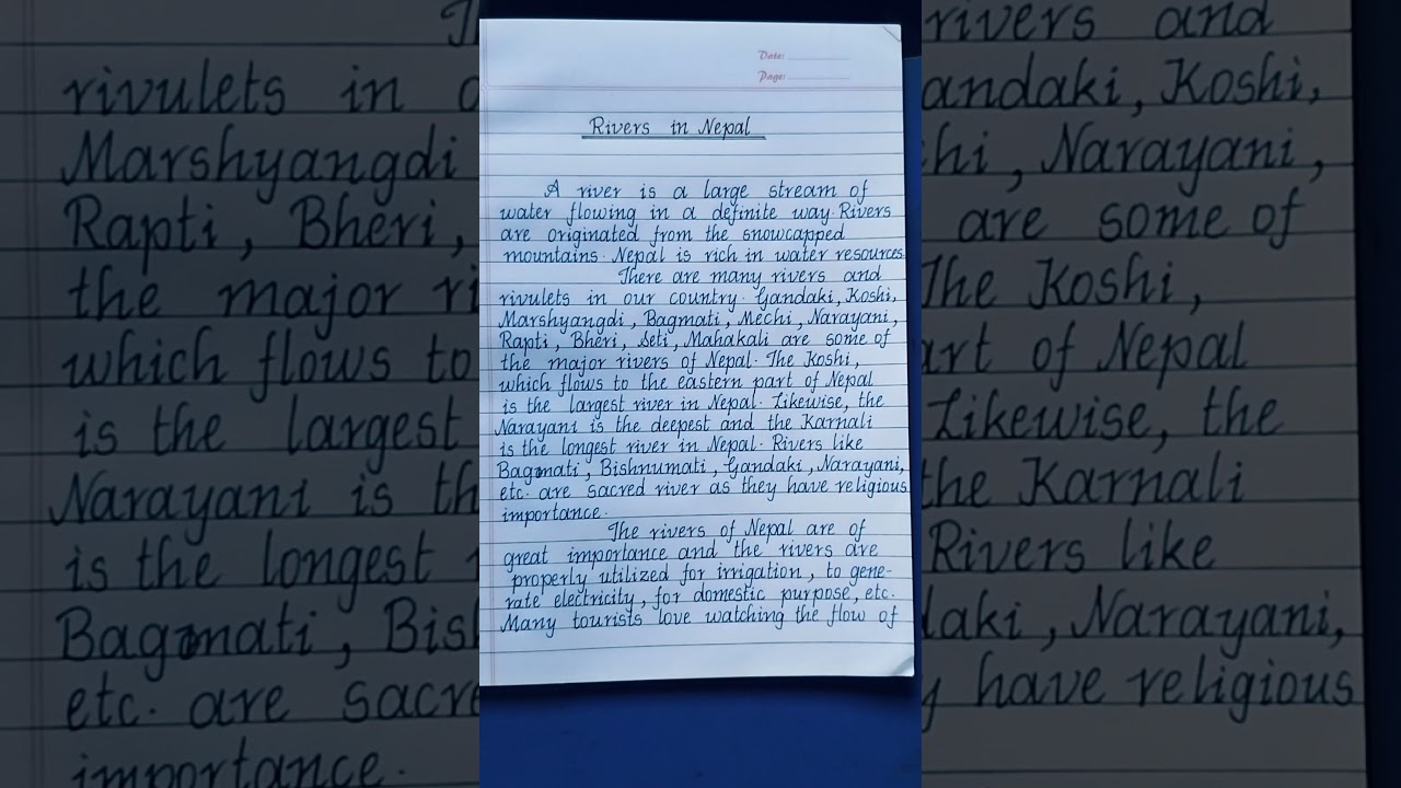 Rivers in Nepal 🇳🇵#river #essay #essaywriting #handwriting #song #bollywood #newsong #trending #love