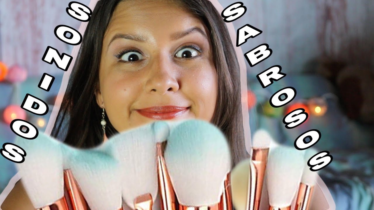 asmr brochas en el microfono | asmr con brochas sin hablar