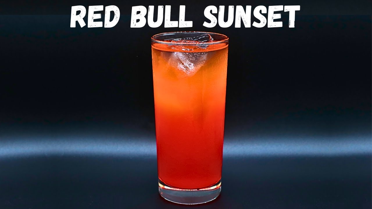 Red Bull Sunset | Easy Vodka Red Bull Cocktail Recipe