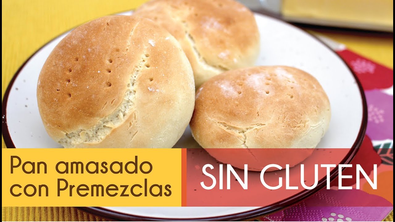 Pan amasado SIN GLUTEN con mezcla de harinas.