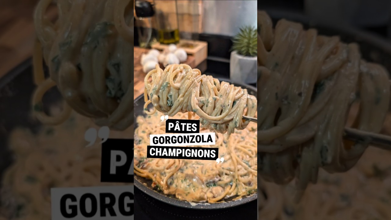 Les P&acirc;tes Champignons Gorgonzola ! 🍄🧀 #pasta #p&acirc;tes #gorgonzola #champignons