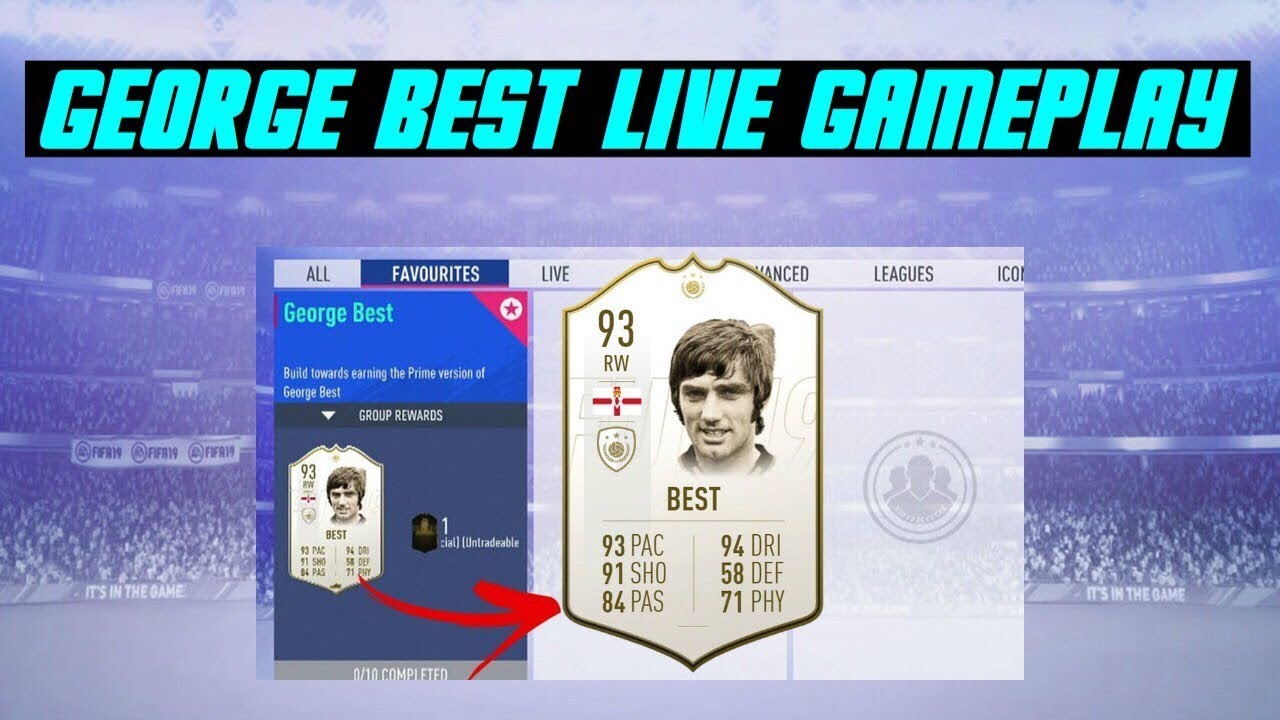 GEORGE BEST SQUAD LIVE GAME! BRAND NEW FIFA 19 ICON! - #FIFA19 RTG