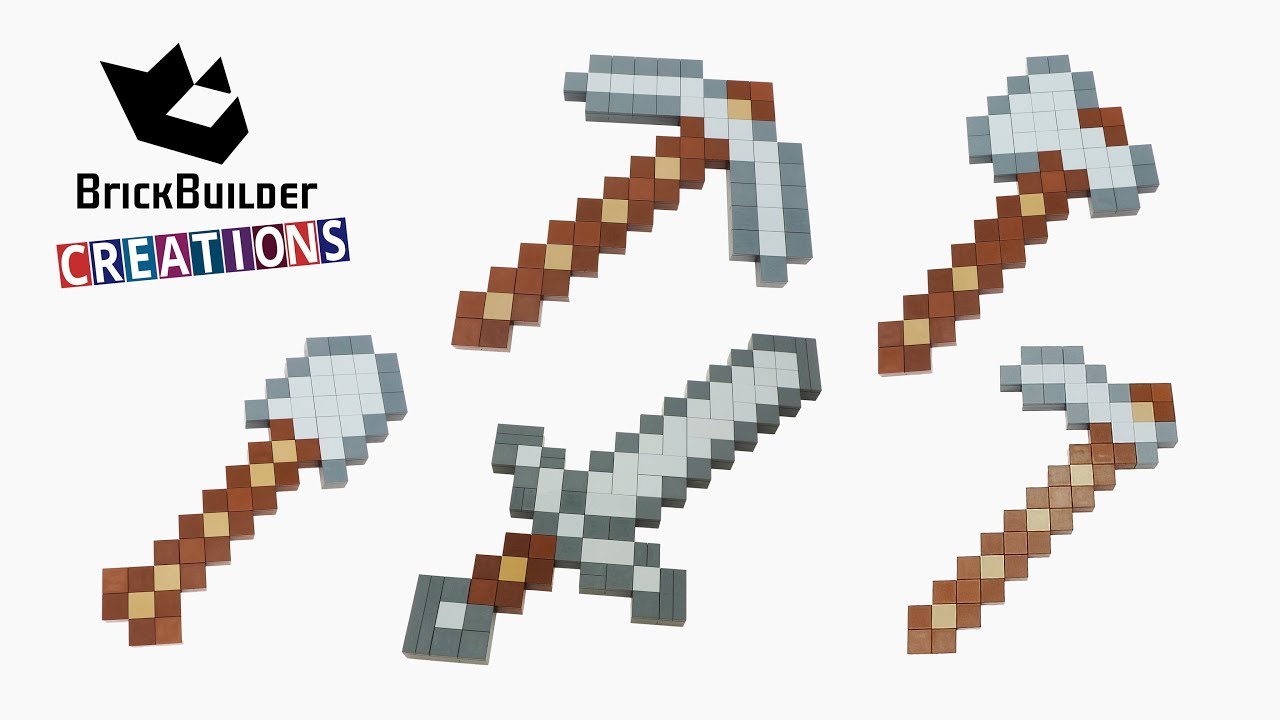 ALL LEGO MOC MINECRAFT STONE TOOLS | Brick Builder Creations