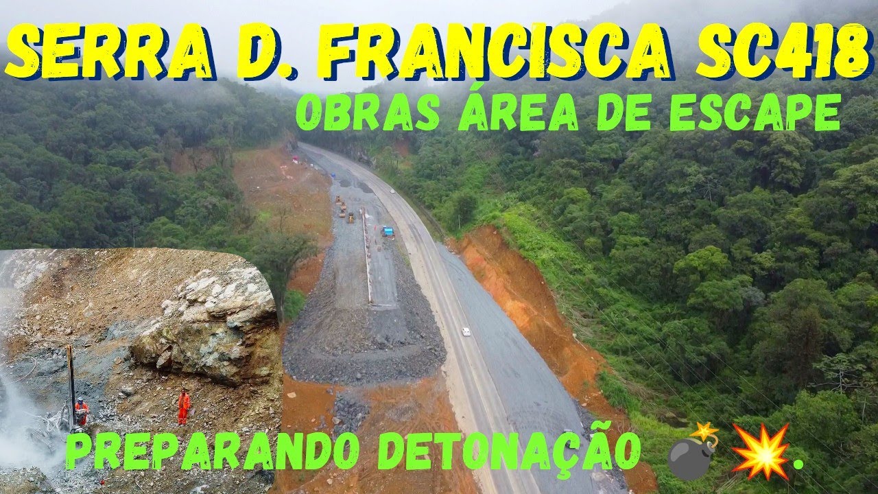 SERRA DONA FRANCISCA SC418 OBRAS ÁREAS DE ESCAPE  ATUALIZAÇÃO FEVEREIRO 2026