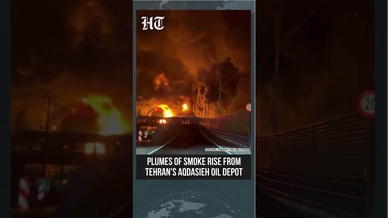 Massive Fire Erupts at Aqdasieh Fuel Depot in Tehran After Israeli Strike | Iran Israel War #shorts