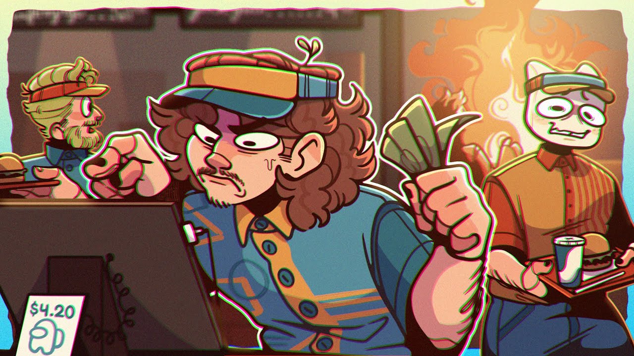 FAST FOOD SIMULATOR IS ABSOLUTE CHAOS WITH 5 IDIOTS WORKING