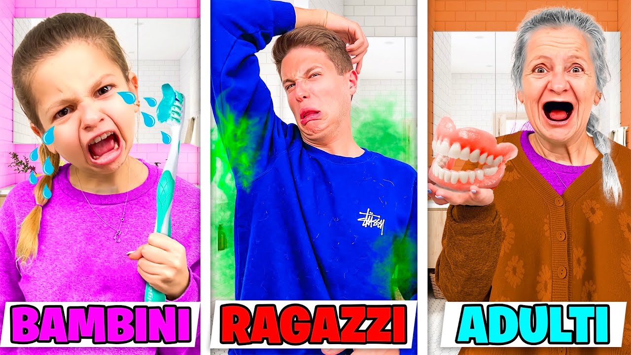 3 TIPI DI PERSONE IN BAGNO! *BAMBINI vs RAGAZZI vs ADULTI*