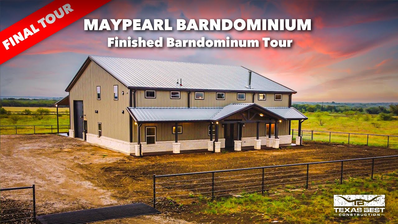 2500 sqft Maypearl BARNDOMINIUM HOME FINISHED TOUR | Texas Best Construction