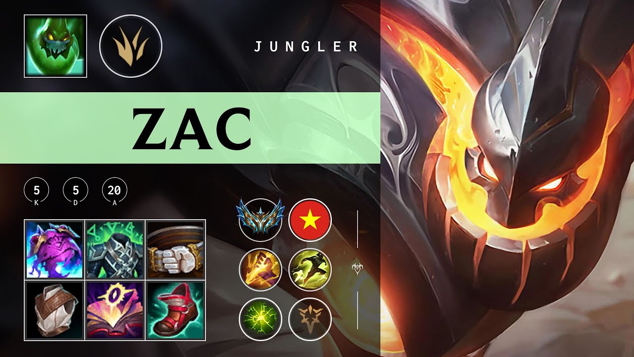 Zac Jungle vs Zed - VN Challenger Patch 25.23