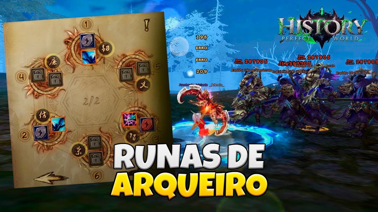 RUNAS PARA ARQUEIRO - PERFECT WORLD  HISTORY