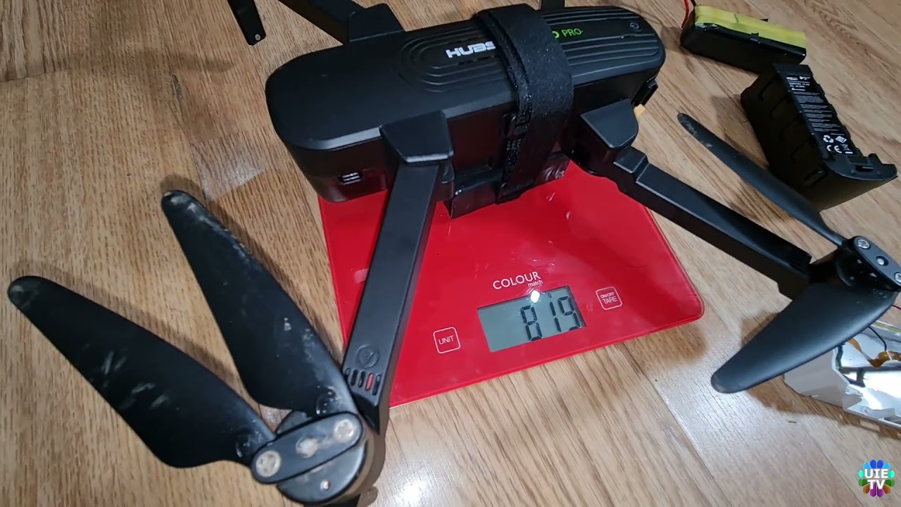 Weight of Hubsan Zino Pro Drone after Battery Modifications with Xiaomi Fimi X8 Drone's Battery