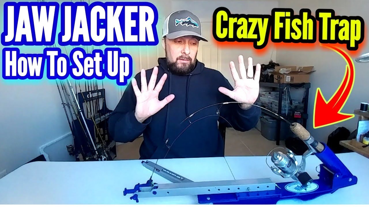Jaw Jacker Fish Trap How To Set Up Automatic Fisherman For Ice Fishing! Hook Setter - Black Fly #016