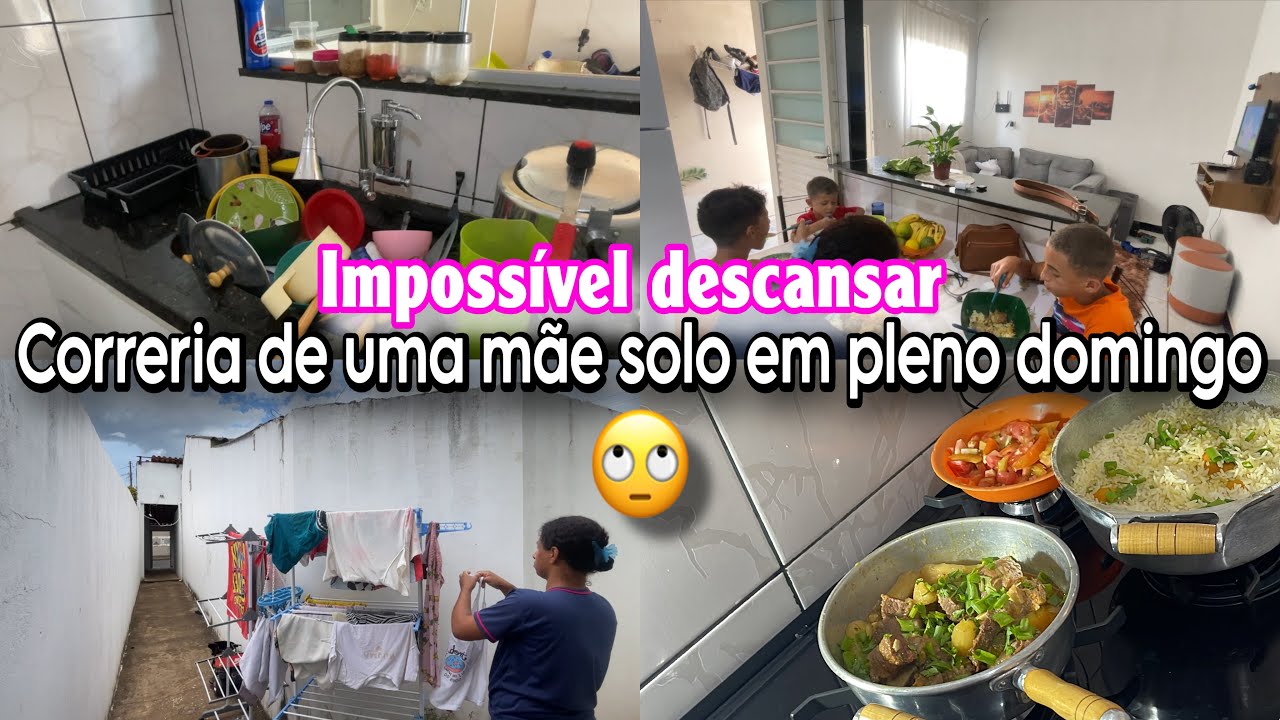 Impossível Descansar 😮‍💨 Domingo na Vida de uma Mãe Solo || Almoço || Rotina matinal 