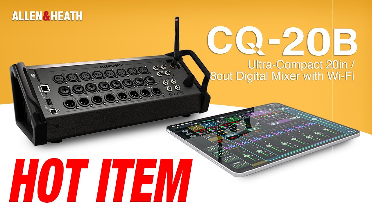 Allen & Heath CQ-20B, Ultra Compact Digital Mixer with Wi-Fi