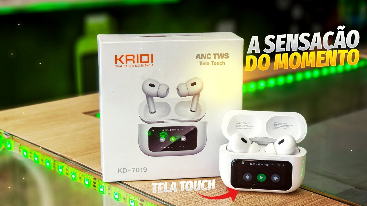 Conheça o Fone Bluetooth da Kaidi Com Tela Touch que é a SENSAÇÃO do Momento! (Modelo KD-7019)