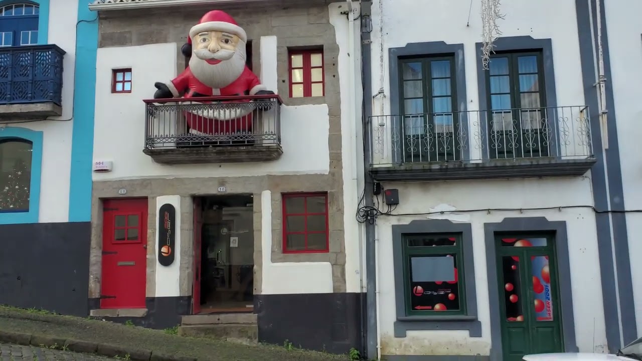 Walking the Quiet Streets of Terceira Island After Christmas