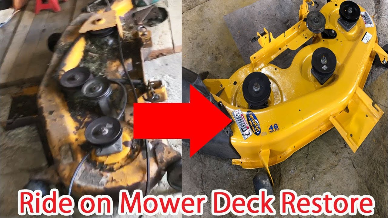 How to Restore Ride-on Mowing Deck. Restore Cub Cadet LT1046.