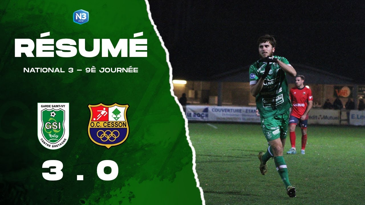 Résumé National 3 - 9è journée | GSI Pontivy - OC Cesson (3-0)