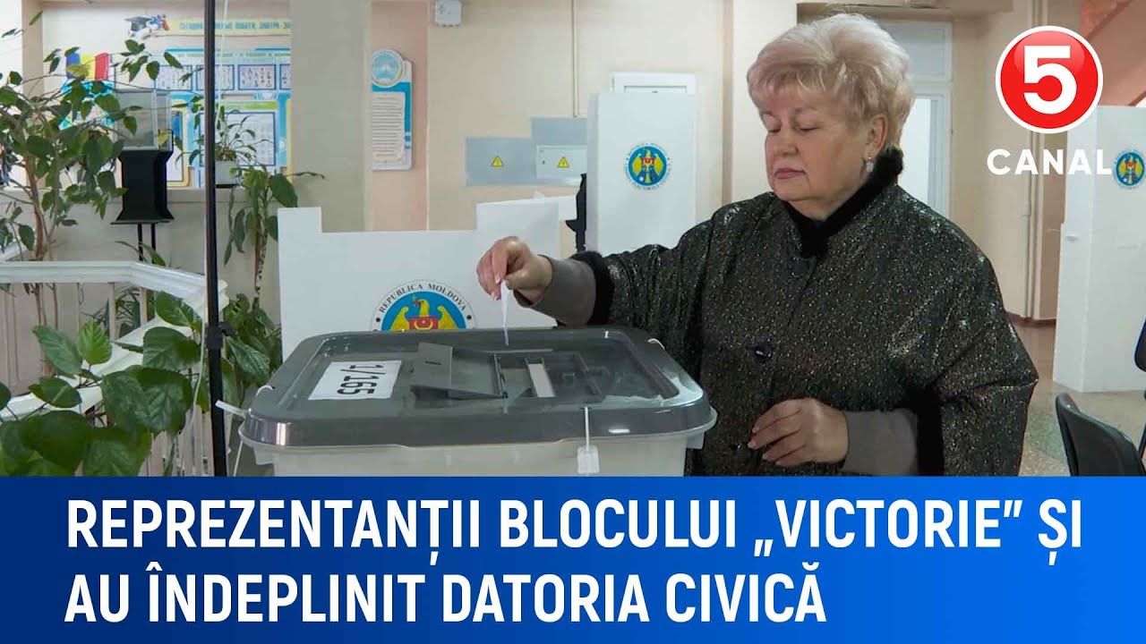 Alegeri Moldova 2024: Reprezentanții blocului &bdquo;Victorie&rdquo; și au &icirc;ndeplinit datoria civică