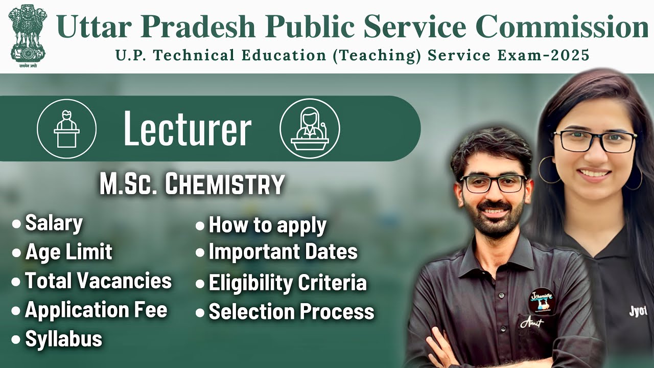 UPPSC Lecturer Vacancy 2025 | Uttar Pradesh Public Service Commission|UPPSC Assistant Professor Exam