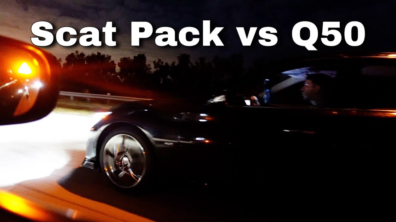 SCAT PACK CHARGER VS Q50 | MIDNIGHT RUNS