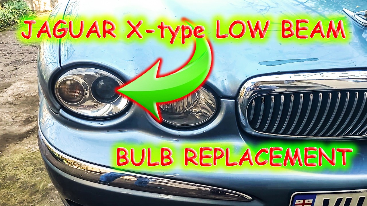 Замена лампы ближнего света фар Jaguar X-type