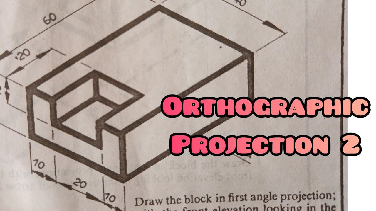 ORTHOGRAPHIC PROJECTION  2 in / Technical drawing / Engineering drawing / Basic Technology
