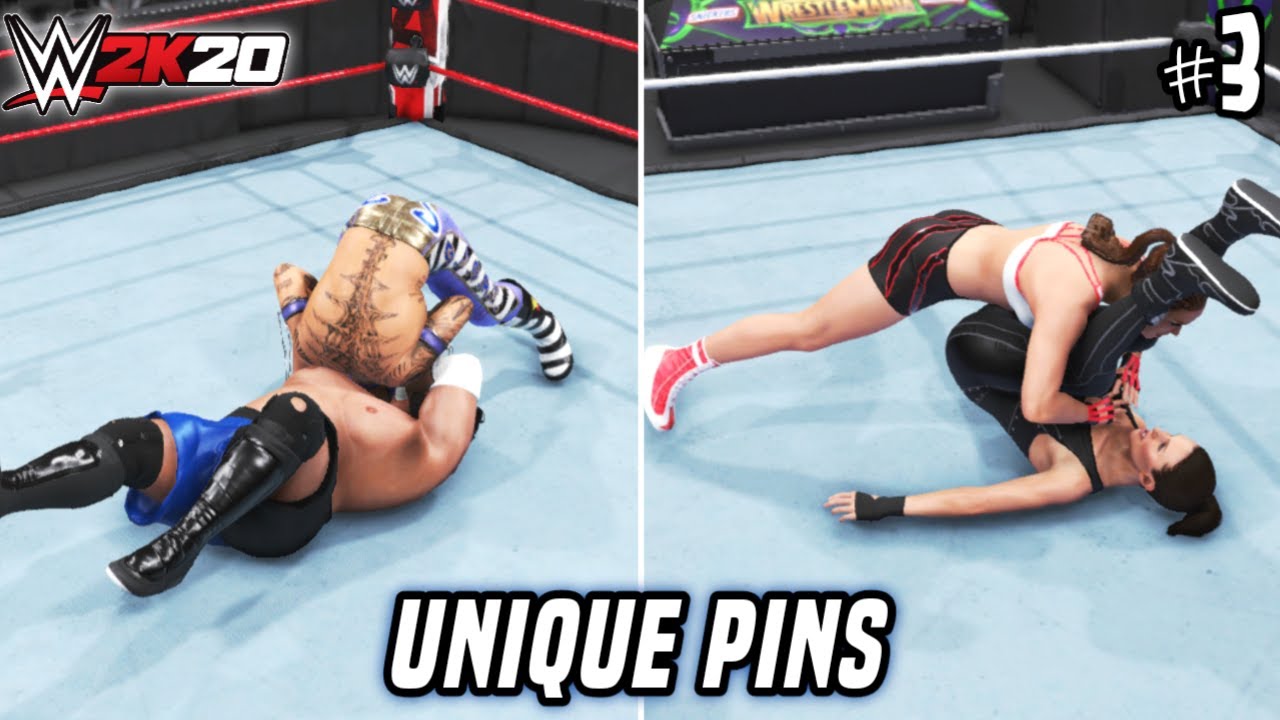 10 Unique Pin Animations (WWE 20) - part 3 - Florida keys,Frankensteiner,etc