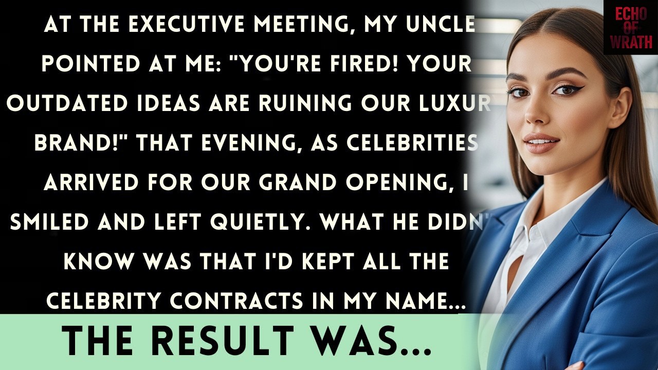 Uncle Fired Me From Our $200M Hotel Chain, But Tonight's Grand Opening Changed Everything!