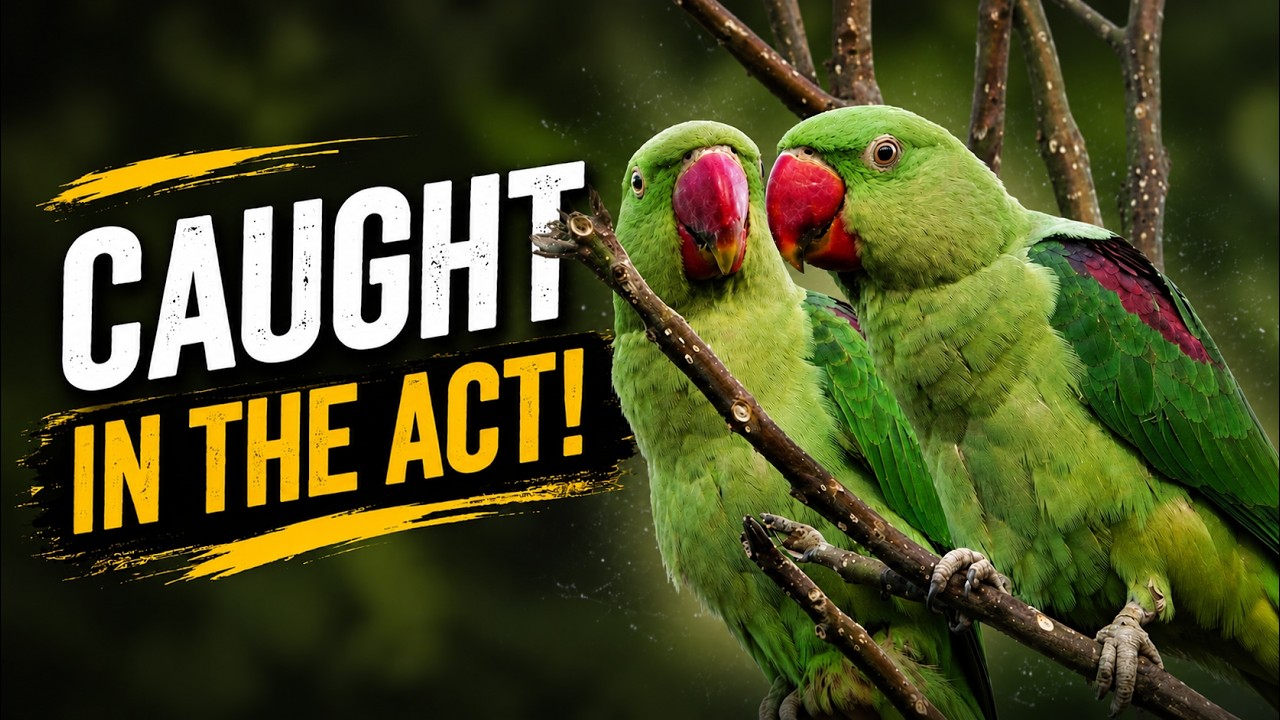 Cute Parakeets -  Beautiful Fight - Wrestling #birds #parakeet #parrot