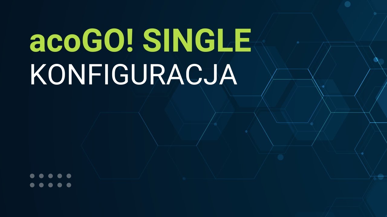 acoGO! Single instrukcja - część 2 - konfiguracja