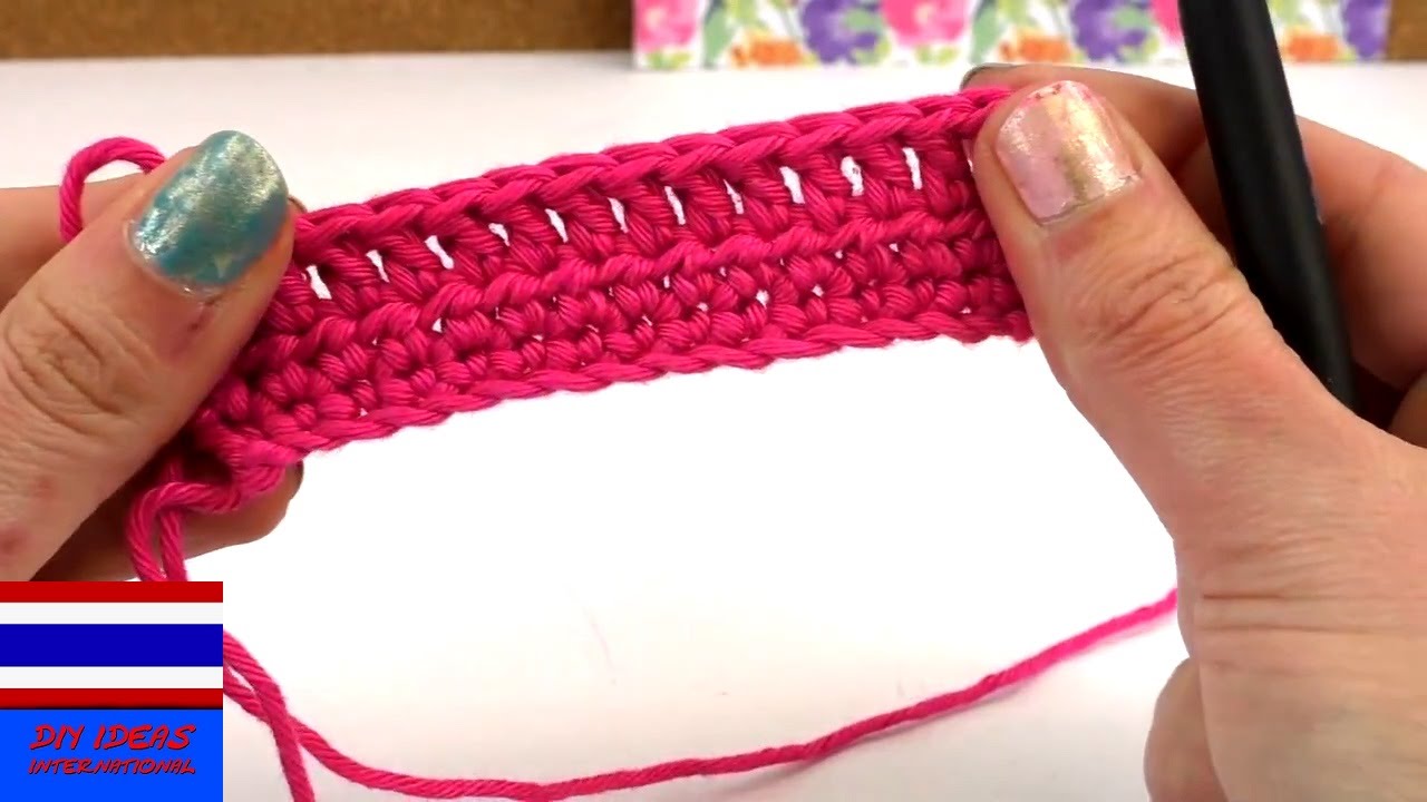 DIY ถักโครเชต์พื้นฐาน | สอนวิธีจับด้าย, ถักโซ่, และการถักลายเบื้องต้น | ฝึกถักง่ายๆเพลินๆ