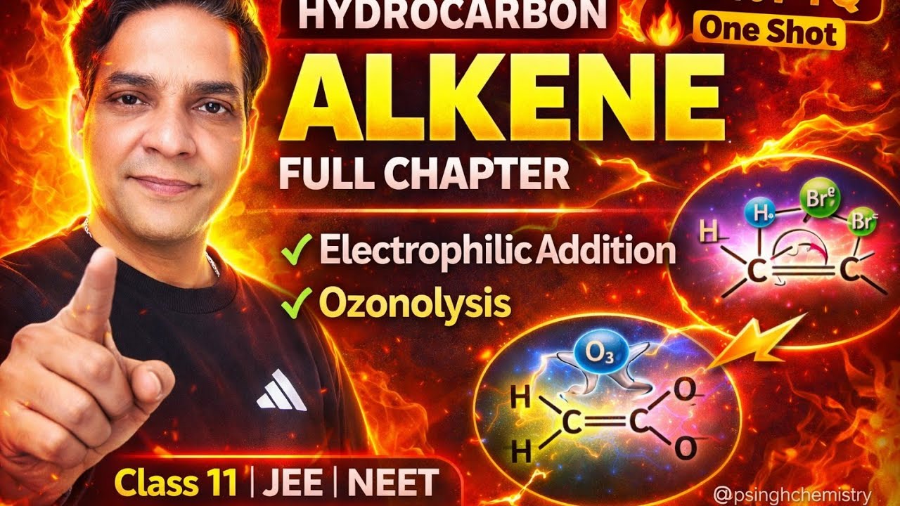 Hydrocarbon 08 | Alkene | 37 | Ozonolysis of alkene  | Organic Chemistry CLASS 11 JEE NEET