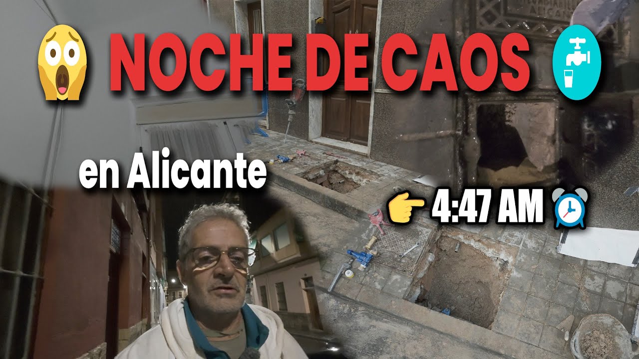 😱 Caos nocturno en Alicante 💥 Bajada de tensión, tuberías rotas y vecinos en vela