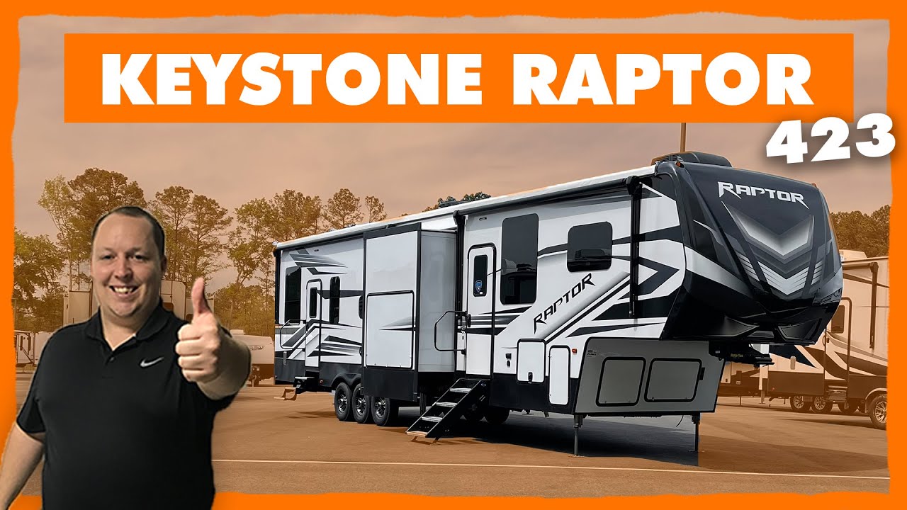 Amazing Toy Hauler With Outside Kitchen! Keystone Raptor 423!