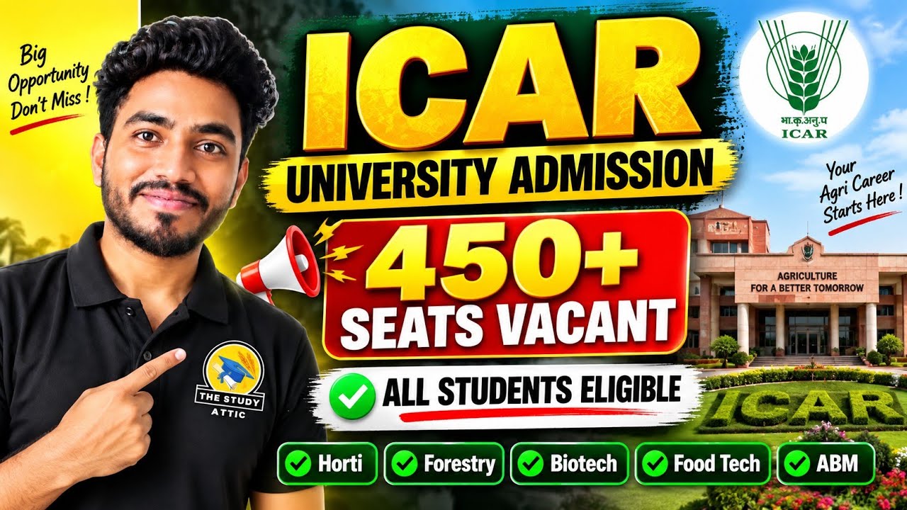 ICAR Direct Admission 🔥450+ Vacant Seats | Dr YS Parmar University Admission 2026