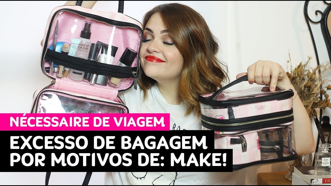 Minha nécessaire de make para viagens (tô indo pra Nova York!!) • Karol Pinheiro