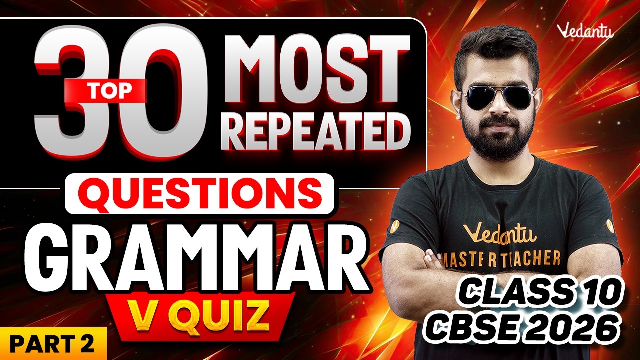 Top 30 Most Repeated Grammar Questions Part 2 | V Quiz | Class 10 English | CBSE 2026 | Shimon Sir