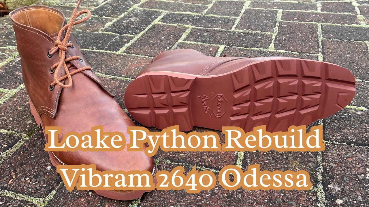 Loake Python Chukka Boots Resole | First Time Using Red Vibram 2640 Odessa For Repair