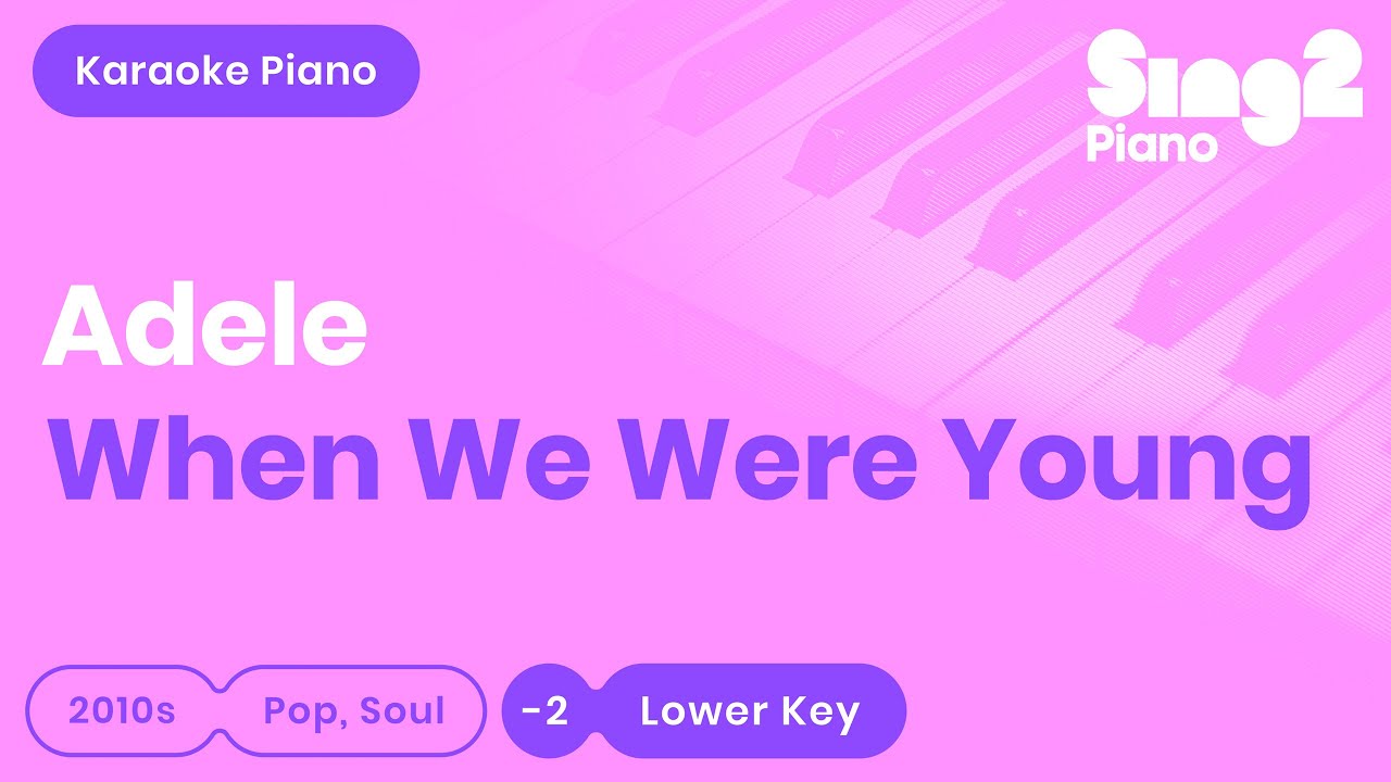 When We Were Young Karaoke | Adele (Piano Karaoke)