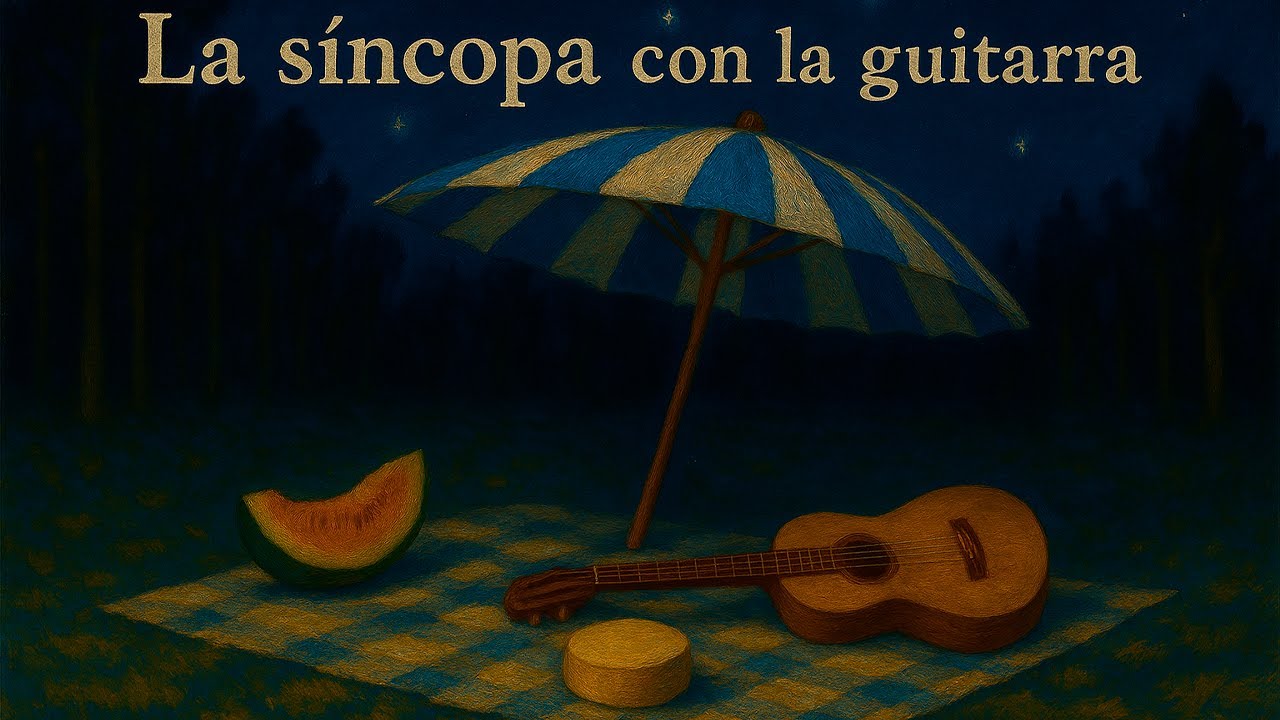 🎸 Aprende qué es la síncopa con la guitarra. Partitura + TAB + Backing Track. Fácil. Clase 135.