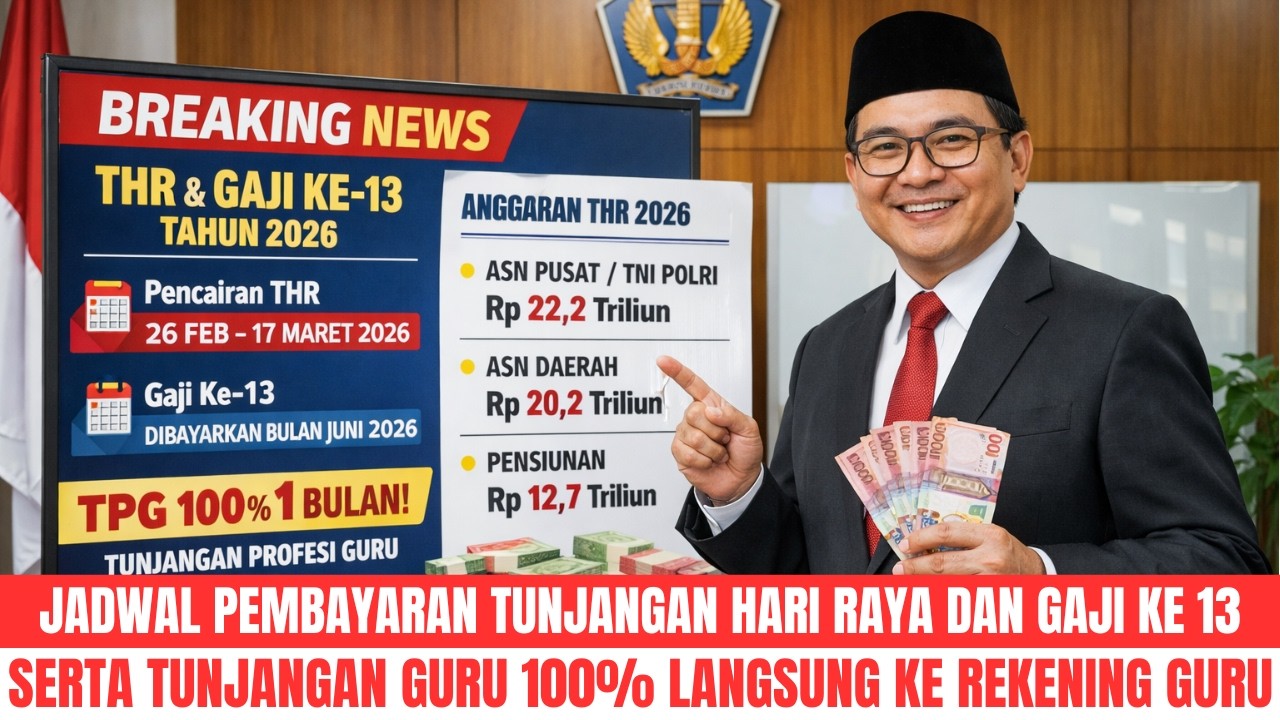 UPDATE TANGGAL PEMBAYARAN THR DAN GAJI KE 13 SERTA TAMBAHAN TUNJANGAN GURU 100% 2026 | AL KHOLIF