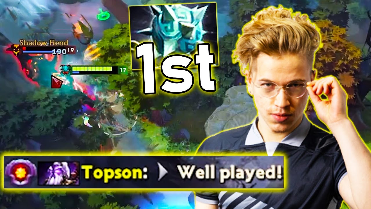 Topson is impressed with my skill this game